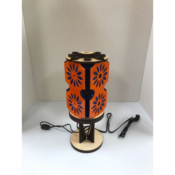 Laserem Řezané Květinové Lucerny Vektor Šablona — Válec Lampa