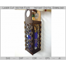 Champagne Flaske Max Laser Cut Vektor-Fil