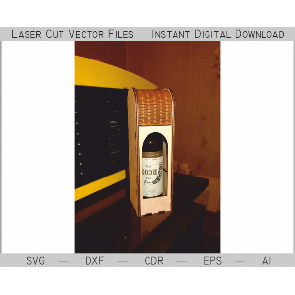 Flexible Plywood Wine Bottle Case - Laser Cut Vector File Flexible Plywood Wine Bottle Case - Laser Cut Vector File