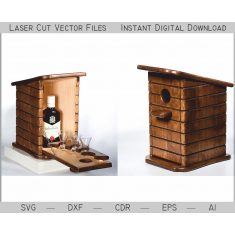 Minibar Birdhouse เว็กเตอร์ต้นแบบ