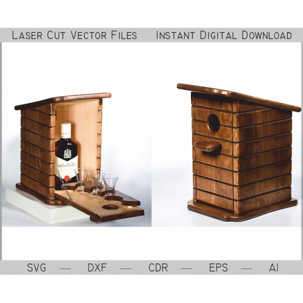 Minibar Kucicu Za Ptice Laser Rez Vektor Fajl Minibar Kucicu Za Ptice Laser Rez Vektor Fajl