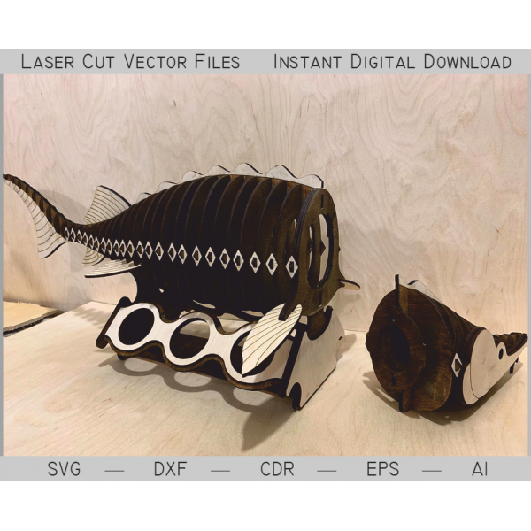 Sturgeon Minibar Laser Cut Vector Template Sturgeon Minibar Laser Cut Vector Template