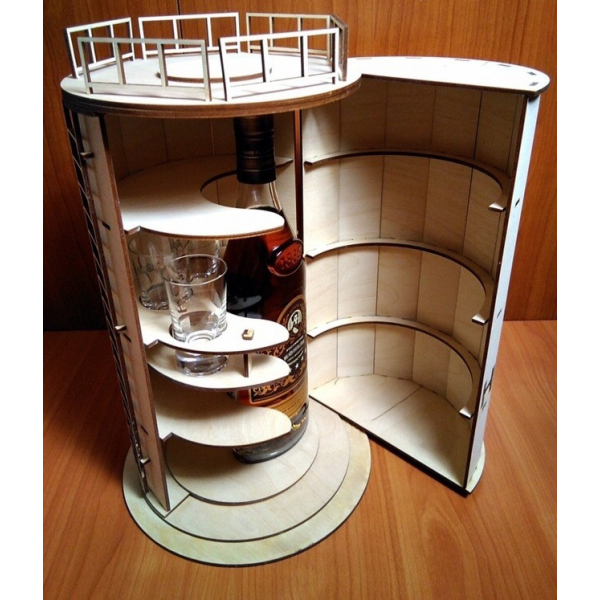 Barrel Mini Bar Laser Cut Vector Template Barrel Mini Bar Laser Cut Vector Template