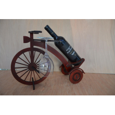 Dekorative Træ-Cykel Vin Flaskeholder - Laserskæring Vektor-Fil