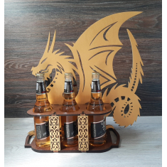 Dragon Øl Skuffe — Laser Cut Vektor Skabelon