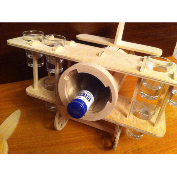 Airplane Shot Glass Bar Laser Cutting File Airplane Shot Glass Bar Laser Cutting File