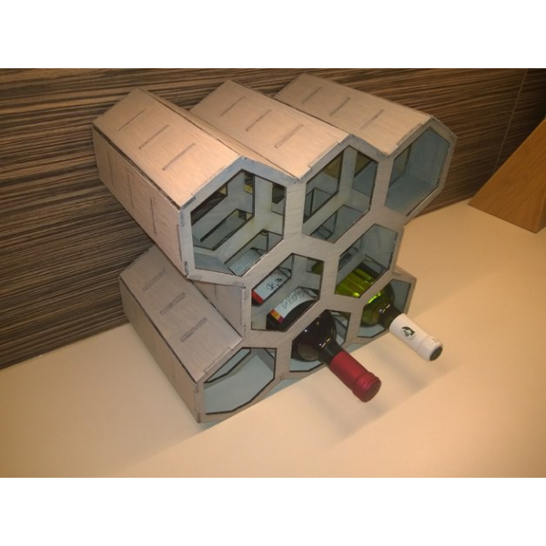Hexagonal Wine Rack Laser Cut File Hexagonal Wine Rack Laser Cut File