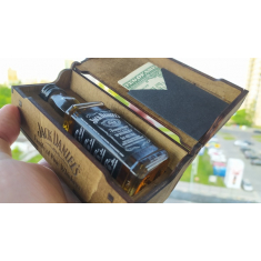Carte poștală Cutie Cadou Model pentru Mini — Sticla cu Laser Tăiat Vector