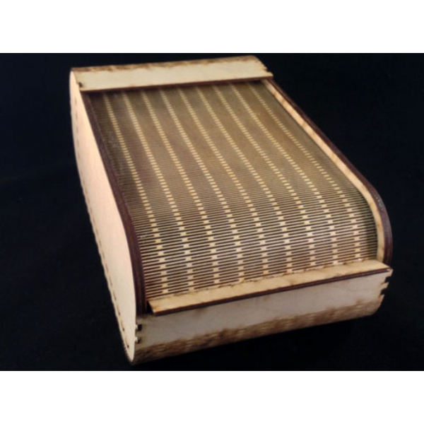 Roll-Top-Box-Vektor-Vorlage mit Lattenrost Bildschirm Abdeckung Roll-Top-Box-Vektor-Vorlage mit Lattenrost Bildschirm Abdeckung