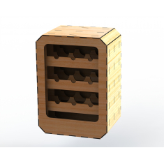 Minibar สำหรับไวน์-ออนเลเซอร์ตัดเว็กเตอร์ต้นแบบ