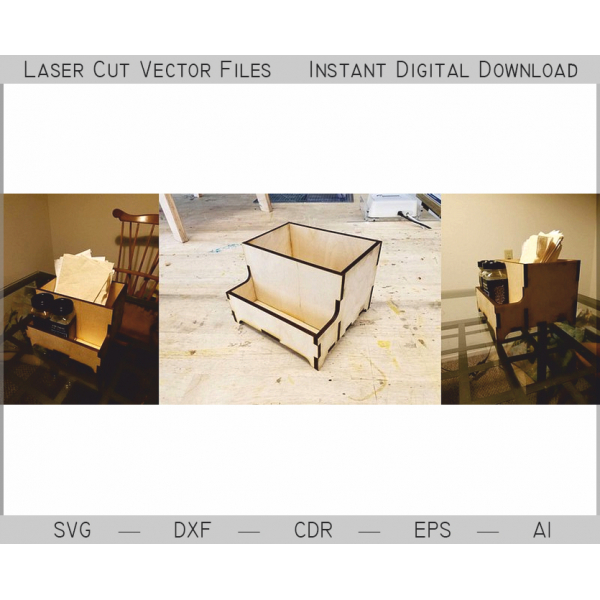 Servietholder og Spice Caddie Laser Cut Vektor-Fil Servietholder og Spice Caddie Laser Cut Vektor-Fil