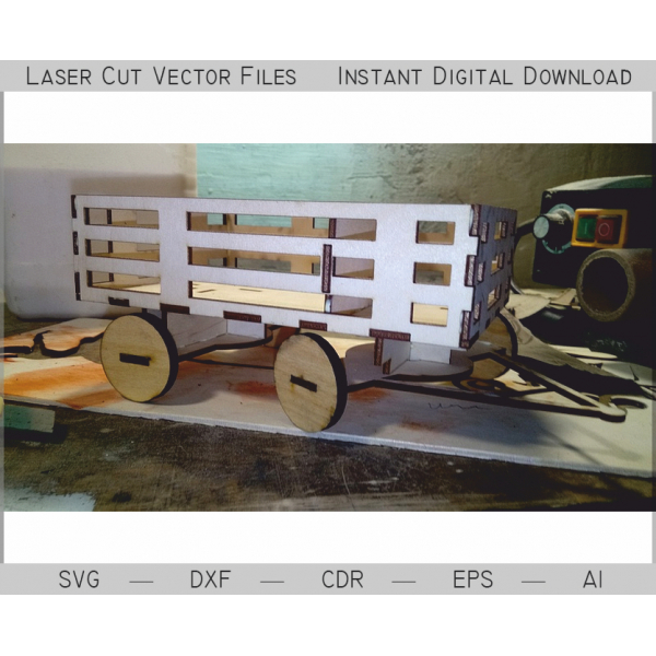Napkin Holder and Spice Cart Laser Cut Vector Template Napkin Holder and Spice Cart Laser Cut Vector Template