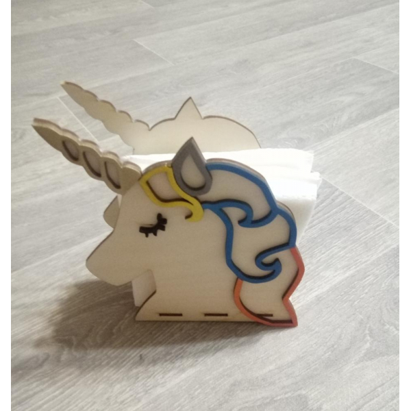 Unicorn Napkin Holder-Laser Cut Vector Template