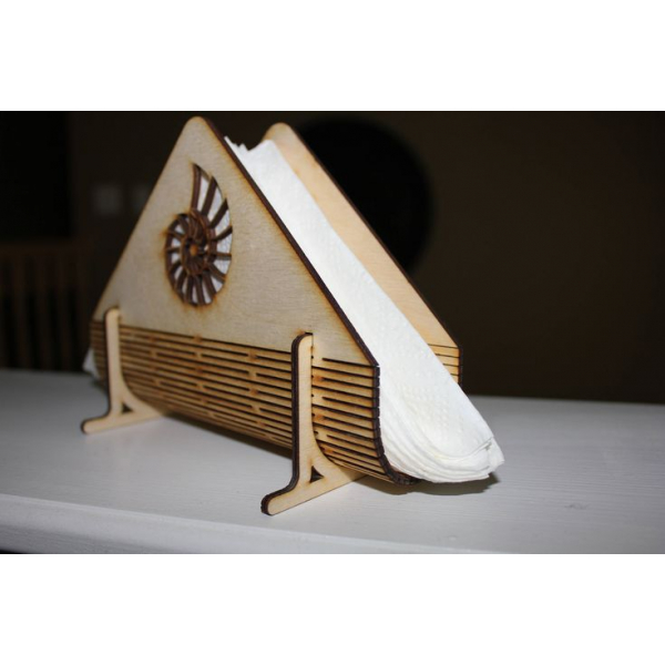 Napkin Holder Laser Cutting File with Flexible Slatted Wall Napkin Holder Laser Cutting File with Flexible Slatted Wall
