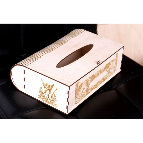 Servietholder med Fleksible Krydsfiner – Laser Cut Vektor Skabelon