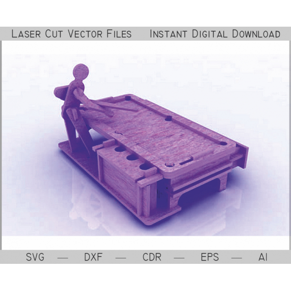 Bleistift Billard Laser-Cut-Vektor-Datei