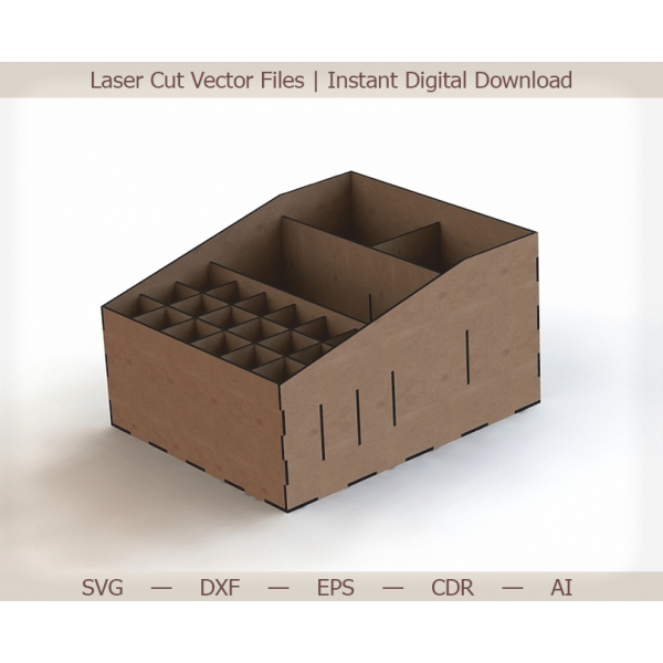 Laser Cut Desk Organizer Vector Template — Modular Grid Organizer Laser Cut Desk Organizer Vector Template — Modular Grid Organizer