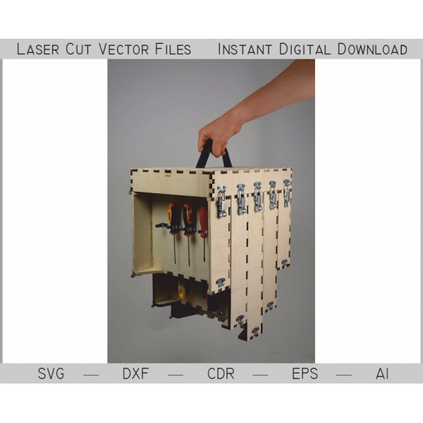 Portátil, Organizador De Herramientas De Corte Láser De Archivo De Vector Portátil, Organizador De Herramientas De Corte Láser De Archivo De Vector
