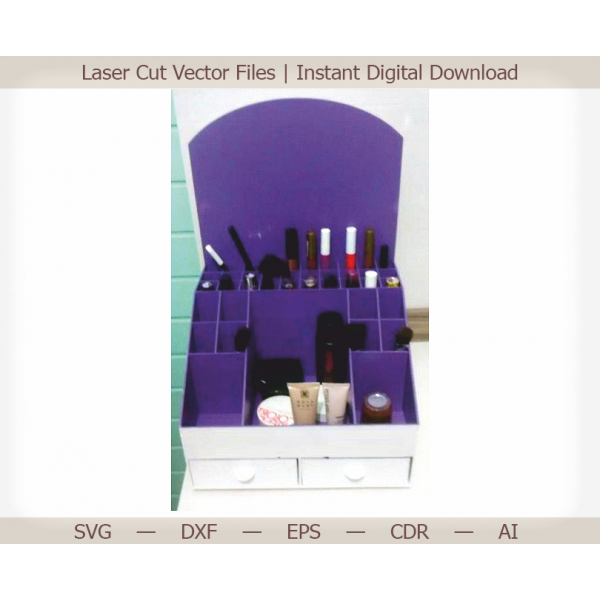 Makeup Organizer Laser Cut-Fil – SVG DXF -, EPS -, AI Instant Download Makeup Organizer Laser Cut-Fil – SVG DXF -, EPS -, AI Instant Download