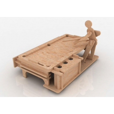 Bleistift Halter Billard – Laser-Cut-Vektor-Vorlage