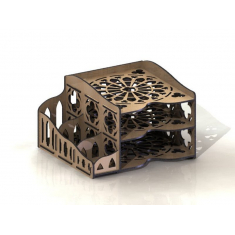 Desktop Document Organizer - Laser Cut Vektor Šablona