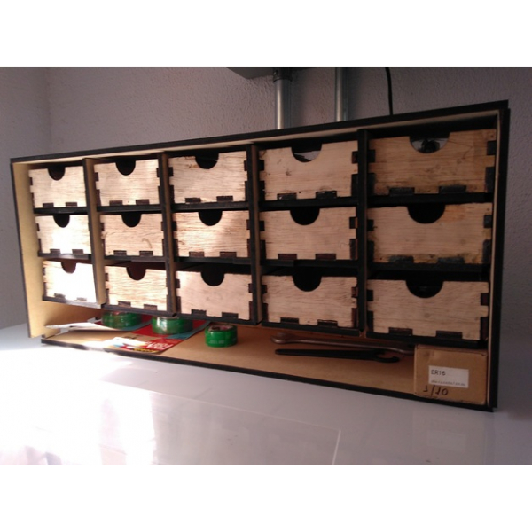 20-Sertar Modular Organizator De Tăiat Cu Laser Șablon 20-Sertar Modular Organizator De Tăiat Cu Laser Șablon