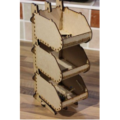 Stackable 3-Tier ארגונית – חיתוך לייזר וקטור תבנית