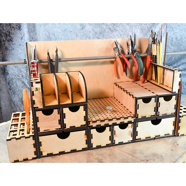 لیزر برش فایل برداری - مدولار شگفت انگیز, Desktop Organizer لیزر برش فایل برداری - مدولار شگفت انگیز, Desktop Organizer