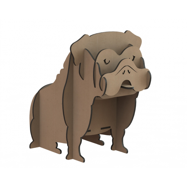 Bulldog Skrivbord Arrangören Laser Cut Vektor Fil Bulldog Skrivbord Arrangören Laser Cut Vektor Fil