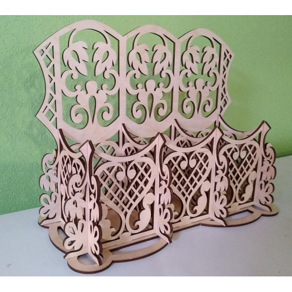 Ornate Sculptate Suport De Creioane — Cu Laser De Tăiere De Fișiere Vectoriale Ornate Sculptate Suport De Creioane — Cu Laser De Tăiere De Fișiere Vectoriale
