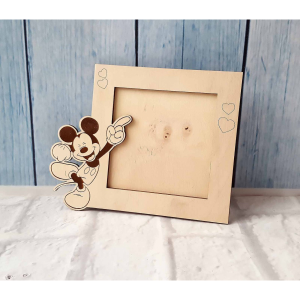 Templat Vektor Bingkai Foto Kecil dengan Aksen Mouse Kartun untuk Pemotongan Laser Templat Vektor Bingkai Foto Kecil dengan Aksen Mouse Kartun untuk Pemotongan Laser