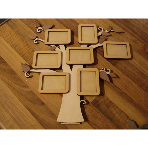 Family Photo Tree Laser Cutting File Family Photo Tree Laser Cutting File