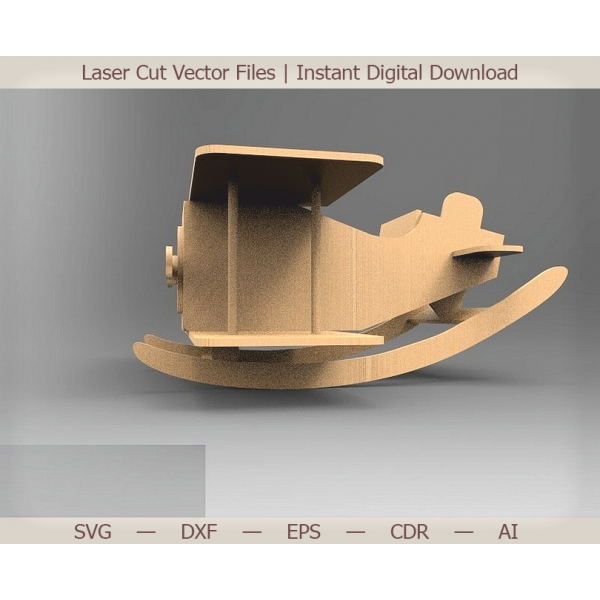 تاب هواپیما لیزر برش وکتور قالب — SVG, EPS AI, DXF,