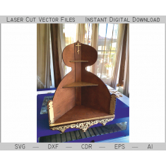 Wall Shelf for Religious Icons - Laser Cut Vector File