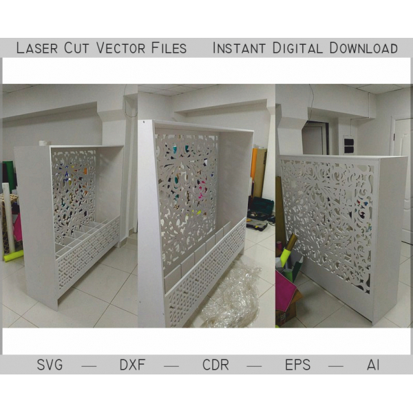Ornamental ชั้นบนพื้นที่ดิสก์—เลเซอร์ตัดเว็กเตอร์ต้นแบบ