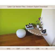 Corner Kitchen Shelf Laser Cut Template