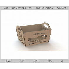 Dekoratiivne Kast Vektori Malli (Scenic Cutout) - Laser Cutting Fail