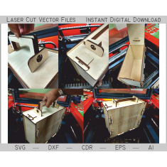 Drawer with Handle - Laser Cut Vector Template