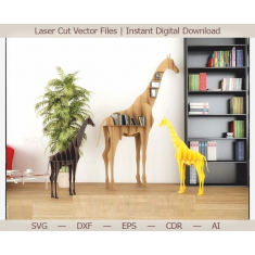 Giraffe Shelf - 3D Laser Cut Vector Template