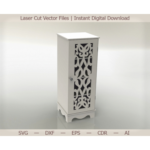 Scaffale Alto Taglio Laser File Vettoriale – Alto Decorativi Armadio Modello