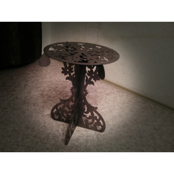Decorativi In Filigrana Tavolino - Taglio Laser Modello Vettoriale Decorativi In Filigrana Tavolino - Taglio Laser Modello Vettoriale