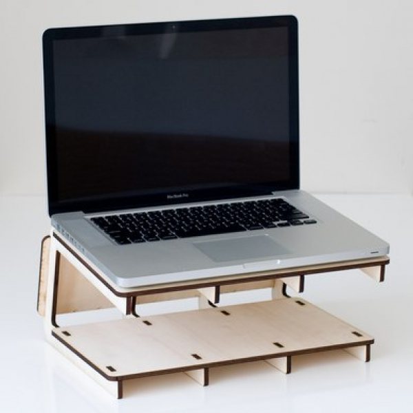Laser-ready Vektor-Datei — Ergonomische Laptop Stand (Instant Download) Laser-ready Vektor-Datei — Ergonomische Laptop Stand (Instant Download)