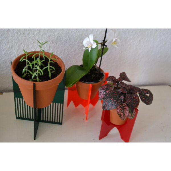Laser Skære-Filer for Mini Flower Pot Står - 3 Vektor Design