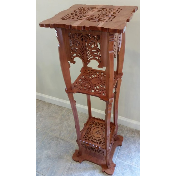 Italian Filigree Three-Tier Plant Stand – Laser Cut Vector Template Italian Filigree Three-Tier Plant Stand – Laser Cut Vector Template