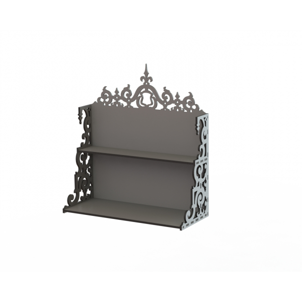 Ornate Scroll Wall Shelf Laser Cut File