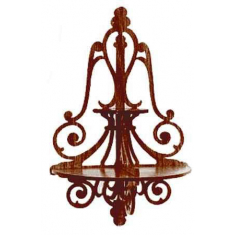 Carved Wall Shelf - Laser Cut Vector Template