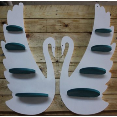 Prateleira De Cisnes - De Cisne De Asas De Uma Prateleira De Parede Do Vetor Modelo