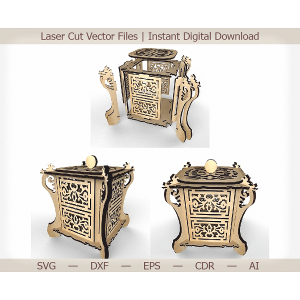 Tee-Haus-Laser-Cut-Vektor-Vorlage Tee-Haus-Laser-Cut-Vektor-Vorlage