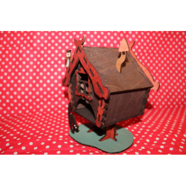 Baba Yaga Kuci Caja Laser Rezanje Dosije - Vektor Šablon za Laser Cutter