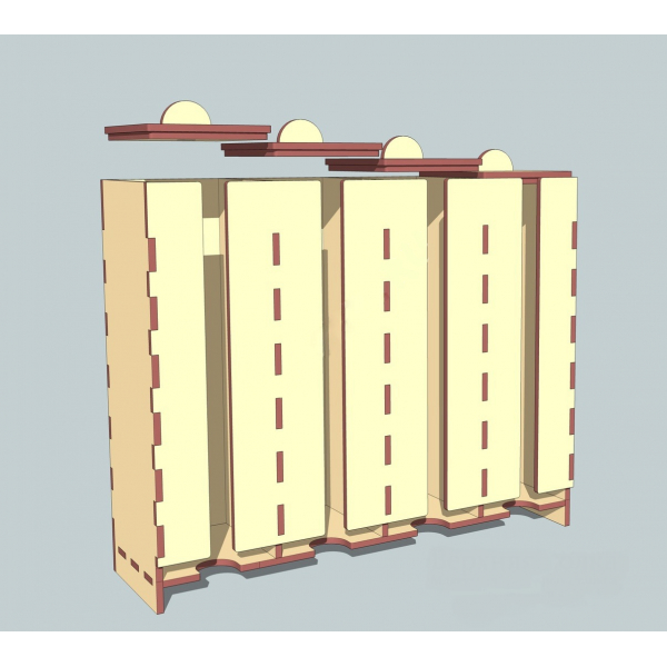 Tea House Box Laser Cutting File — Modular Tea Organizer Vector Template Tea House Box Laser Cutting File — Modular Tea Organizer Vector Template